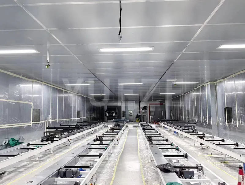 Automatische transportlijn met rollentafel