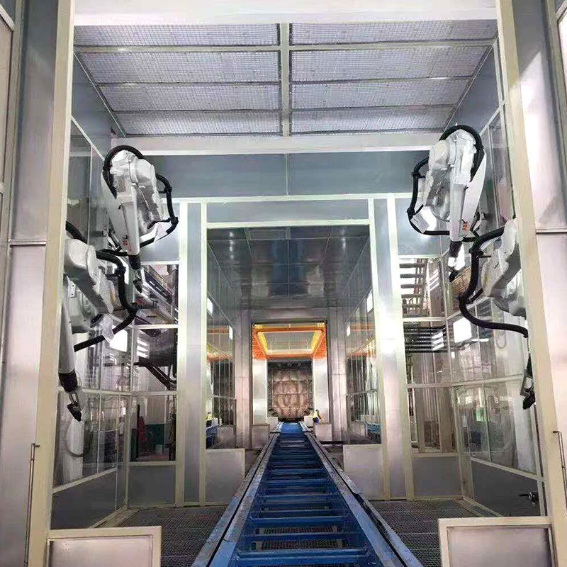 Automatische robotspuitcabine