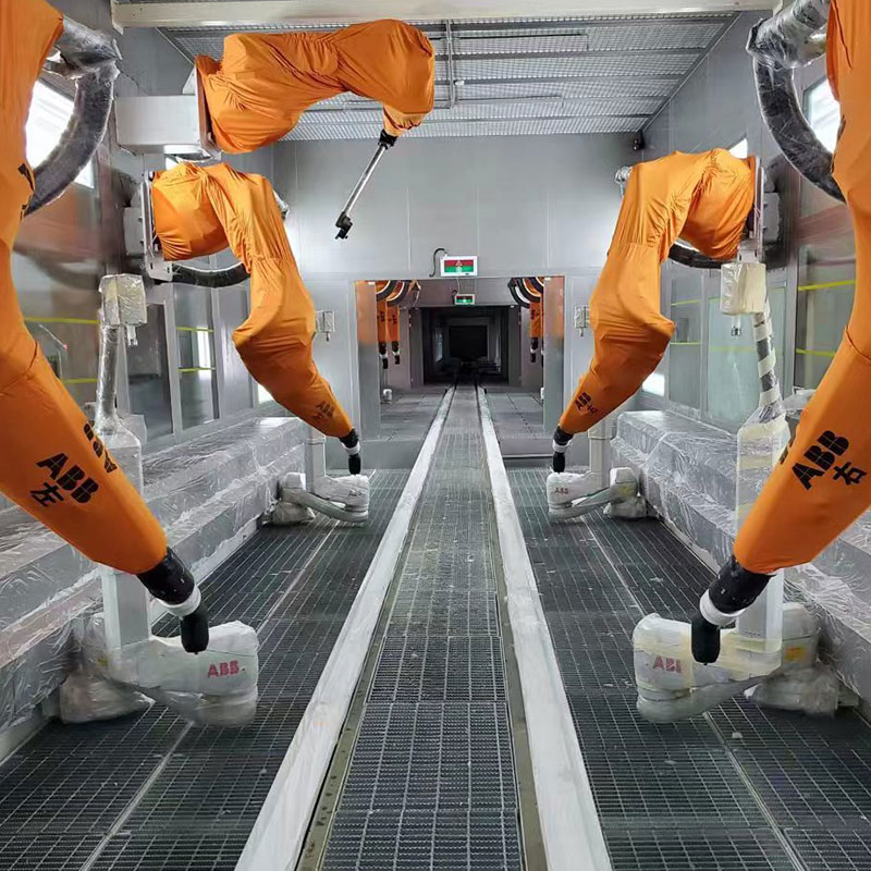 Automatische robotspuitcabine