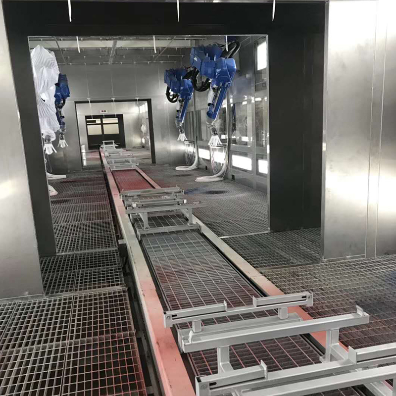 Laklijn voor carrosserie van graantankwagen