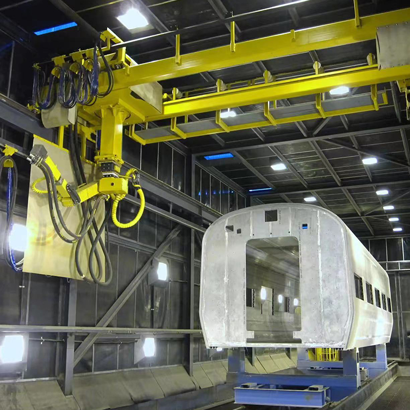 Laklijn voor carrosserie van graantankwagen